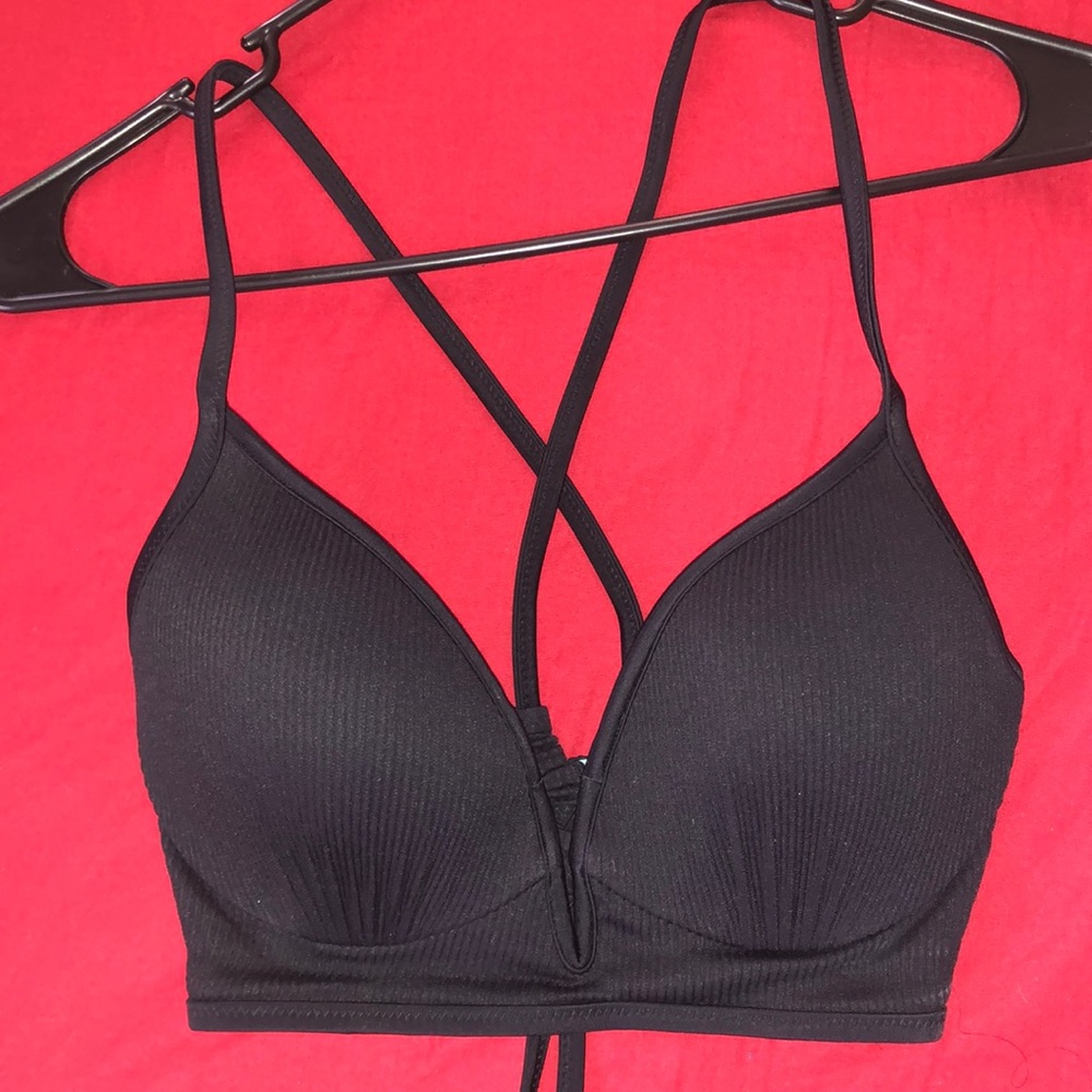 Black V-Wire Bikini Top